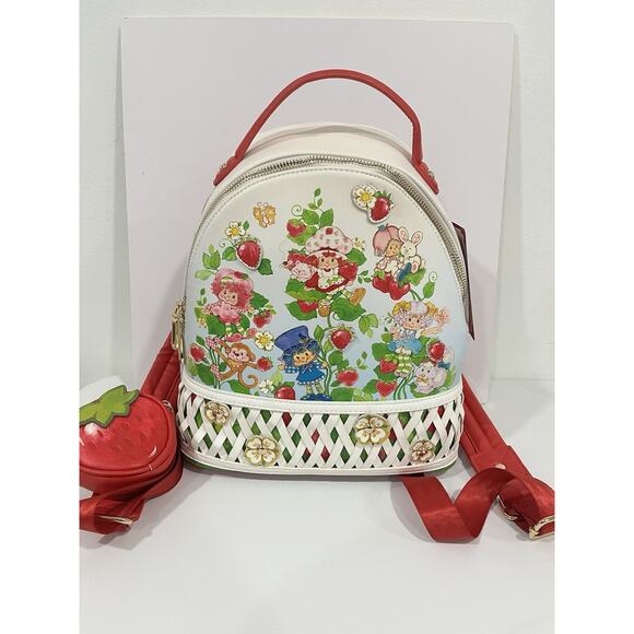 New Garden Strawberry Shortcake Boxed Lunch Exclusive Mini Backpack w Coin Purse - Picture 2 of 15